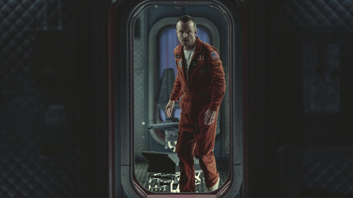 Aaron Paul in a spacesuit for Black Mirror season 6