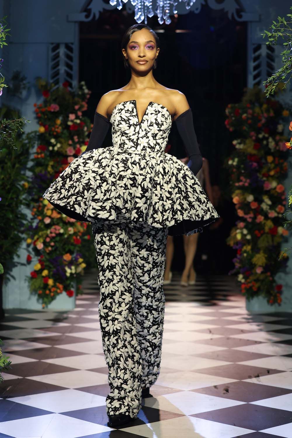 on the runway at London Fashion Week AW23
