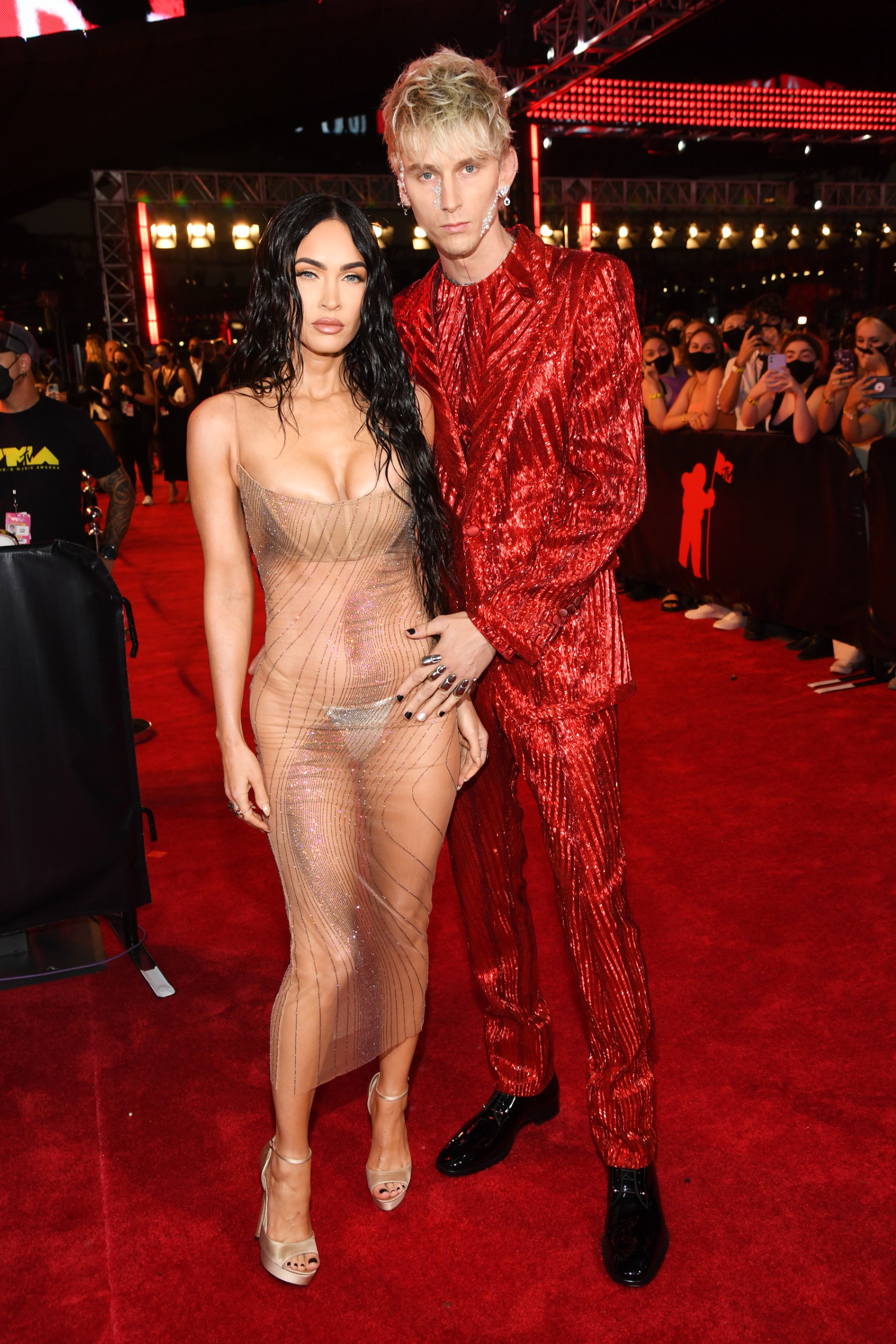 VMAs red carpet naked dress