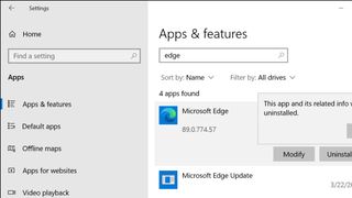 How to uninstall Microsoft Edge