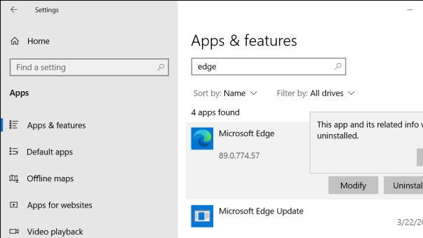 How to uninstall Microsoft Edge