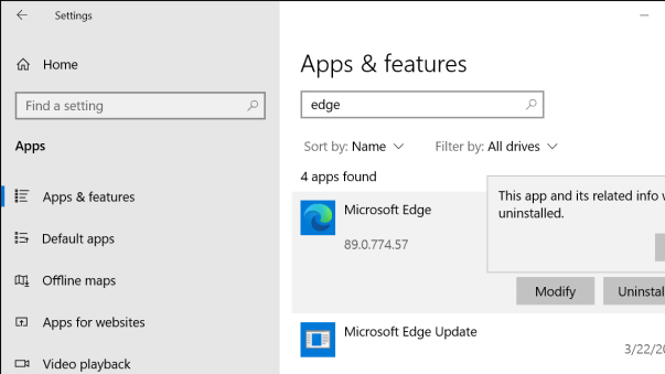 how can i get rid of microsoft edge