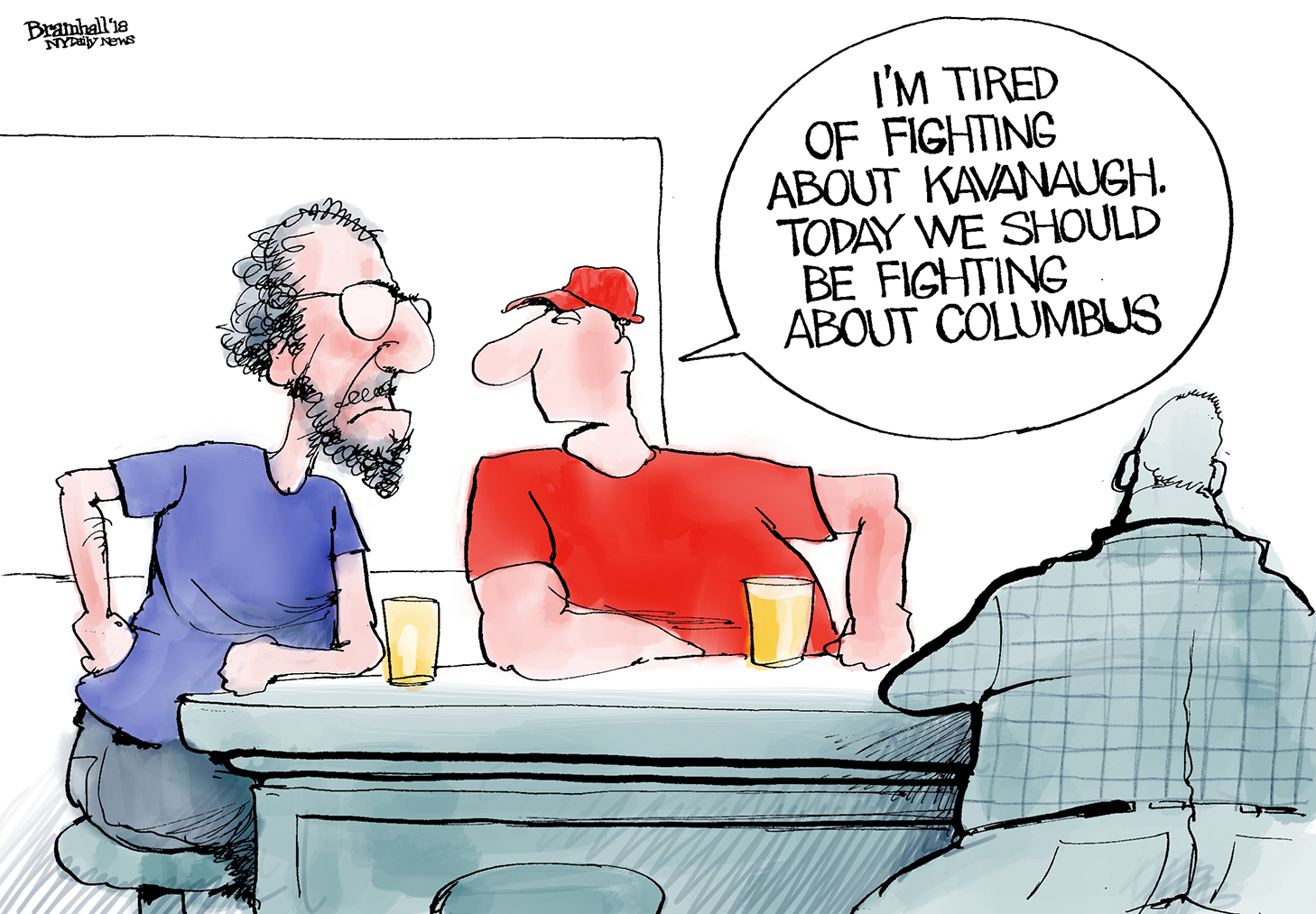 U.S. Brett Kavanaugh hearing Columbus Day fighting