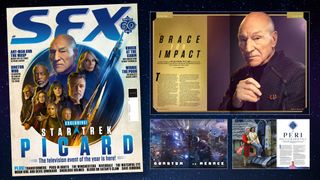 The cast of Picard on the cover of SFX, plus some of the features inside.