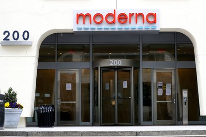 A view of Moderna headquarters on May 08, 2020 in Cambridge, Massachusetts. Moderna was given FDA approval to continue to phase 2 of Coronavirus (COVID-19) vaccine trials with 600 participant