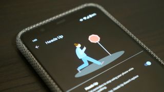 Android Heads Up feature in Digital Wellbeing on a Pixel 4