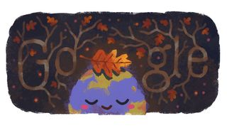 This Google Doodle celebrates the beginning of autumn in the Northern Hemisphere.