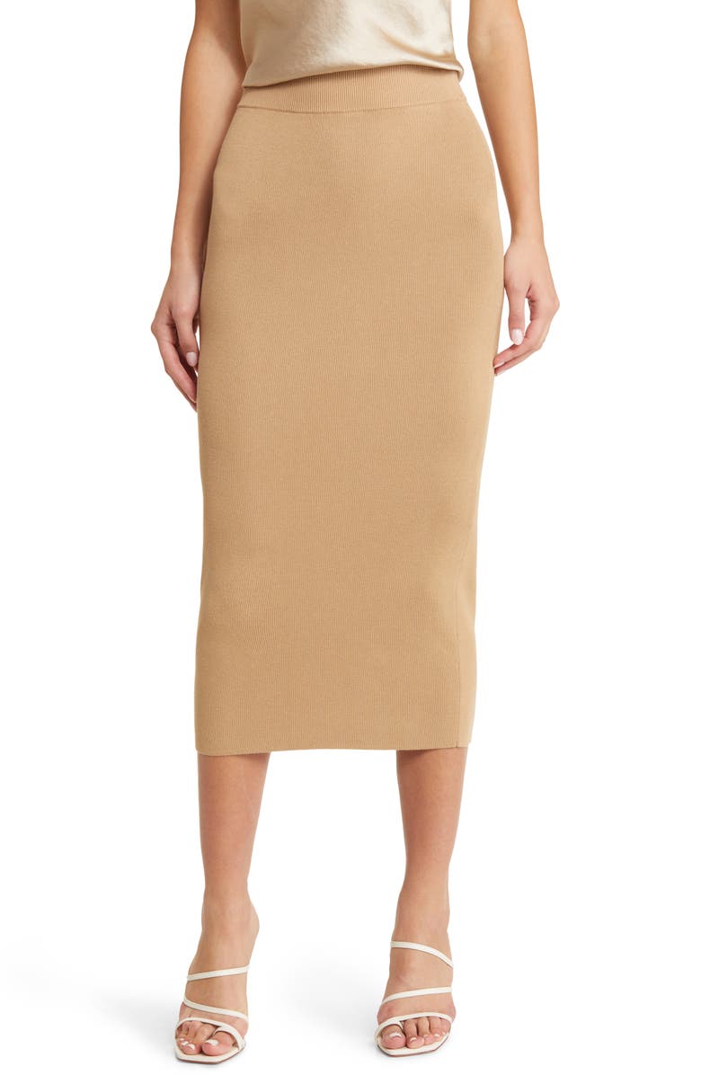 Rib Pencil Skirt