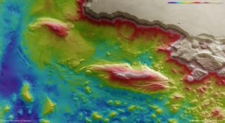 Juventae Chasma Topography on Mars
