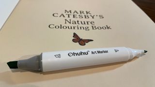 Ohuhu Kaala marker on a coloring book