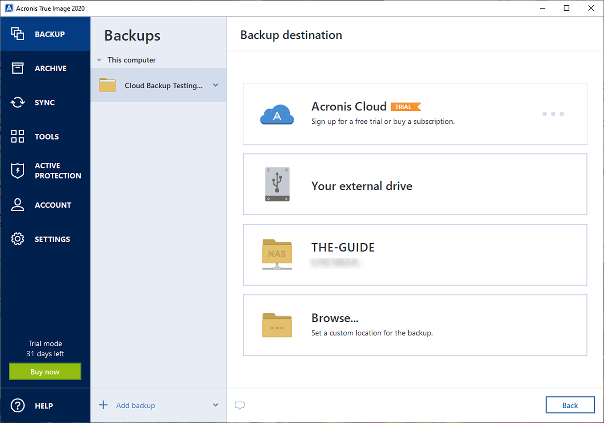 Acronis True Image cloud backup review