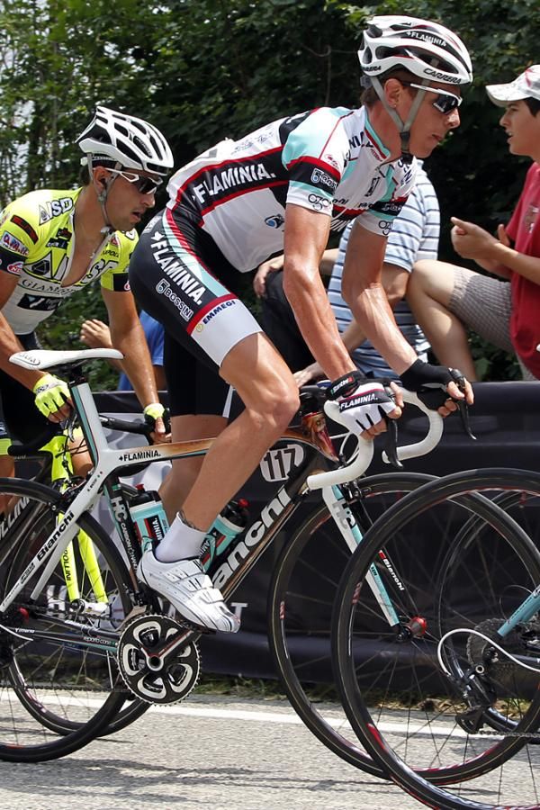 Riccardo Ricco rides in the breakaway.