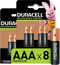 Batterie Ministilo Ricaricabili Duracell Rechargeable AAA HR03/DC2400 , confezione: 8 da 750 mAh a € 13,93.