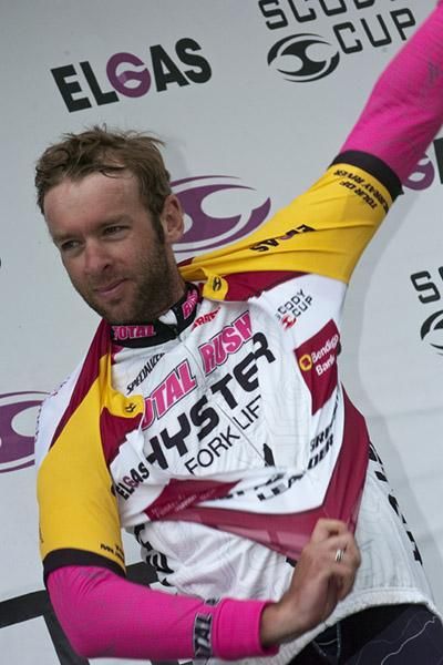 New Zealander Jason Allen (Hyster-Total Rush) was awarded the most aggressive rider of the stage jersey in Merbein.