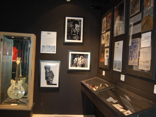 Everything from Lynott's school reports, to his hand-written lyrics and even his Manchester United shares are featured