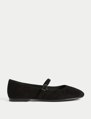 Suede Flat Ballet Pumps