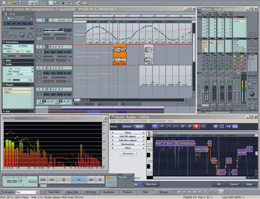 Samplitude 10 has an almost overwhelming number of options.