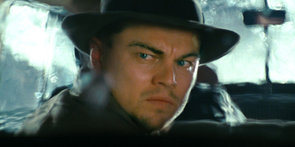 Shutter Island Leonardo DiCaprio driving through the rain