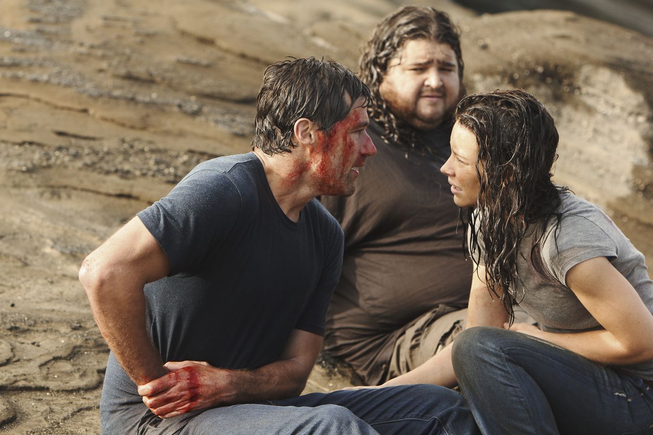 Matthew Fox, Jorge Garcia, and Evangeline Lilly in Lost