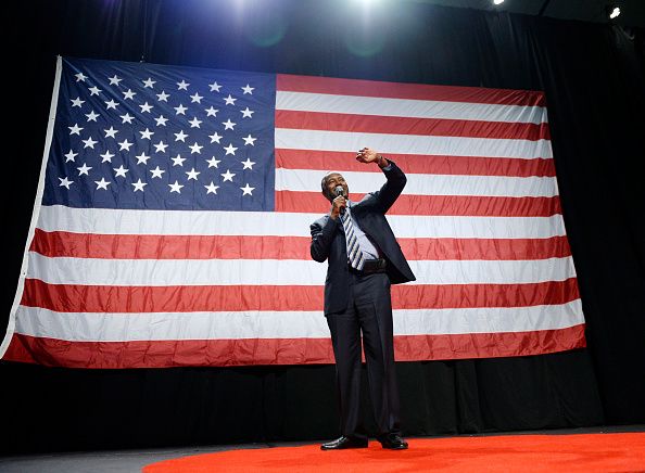 Ben Carson at a rally.