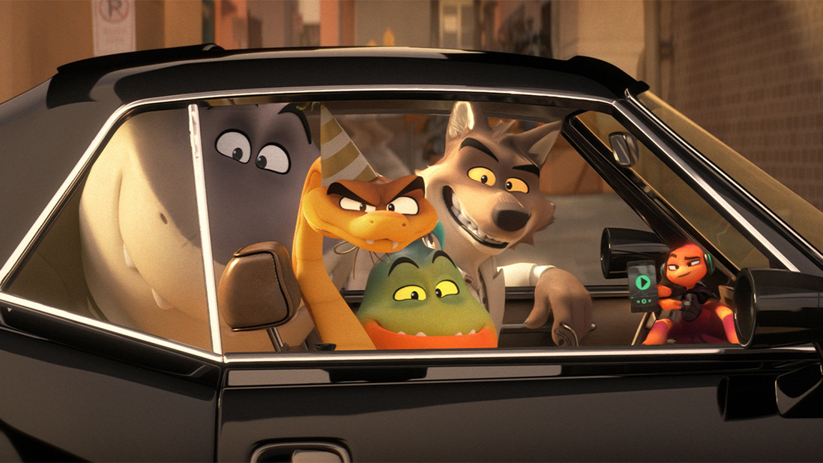 MoonRay review; cartoon animals in a car