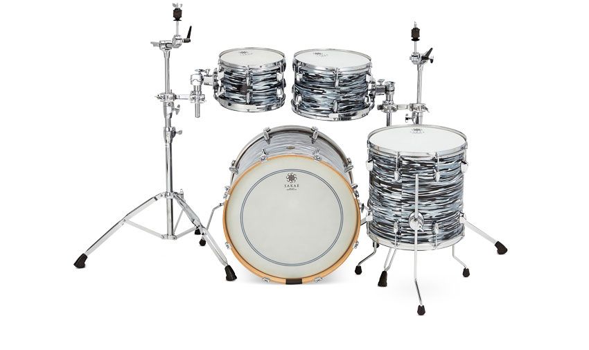Lacking a tom mount, the bass drum is extremely light