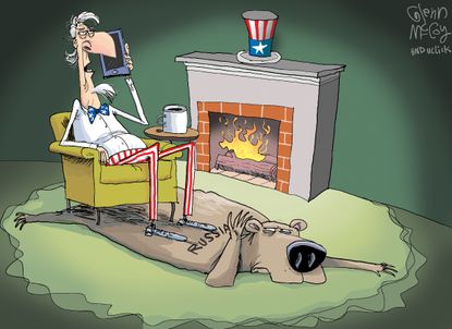 Political cartoon U.S. Russia relations