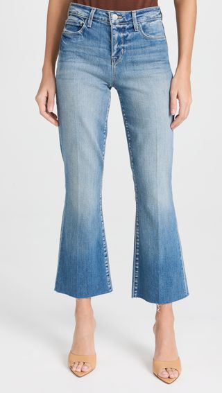 Kendra High Rise Crop Flare Jeans