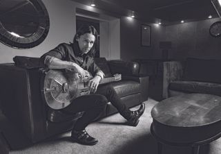 Myles Kennedy with his recent-model National resonator