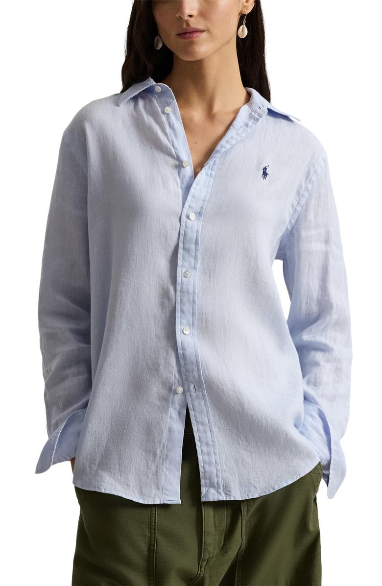 Classic Fit Linen Button-Up Shirt