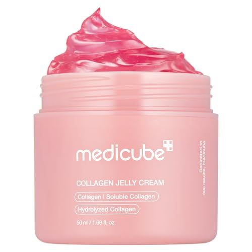 Medicube Collagen Jelly Cream- Niacinamide & Freeze-Dried Hydrolyzed Collagen - Boosts Skin's Barrier Hydration and Gives 24h Glow & Lifted Look - Korean Skincare (1.69 Fl Oz)