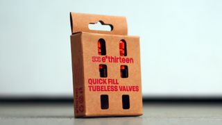 Two e*thirteen Quick Fill Schrader tubeless valve boxed