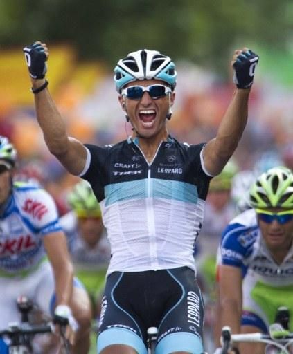 Daniele Bennati (Leopard Trek) delivered in Vitoria.