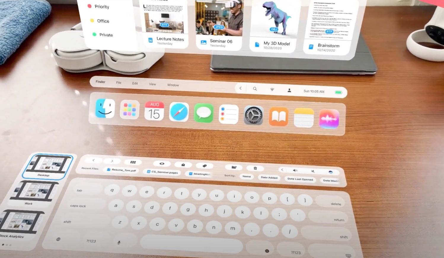 macOS Concept with Augmented Reality