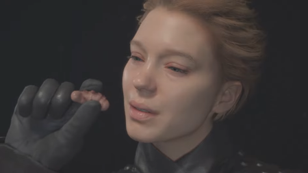 Death Stranding screenshot showing fragile with a cryptobiote