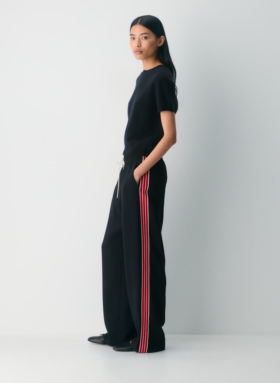 Side Stripe Wide Leg Pants