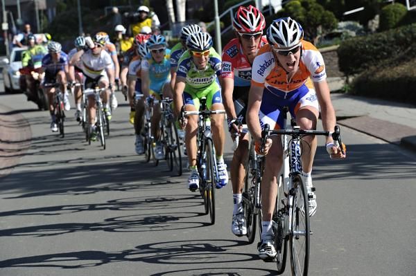 Paul Martens (Rabobank) leads a group in the Amstel Gold Race