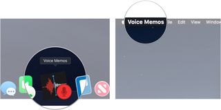 Open Voice Memos, click Voice Memos in Menu bar