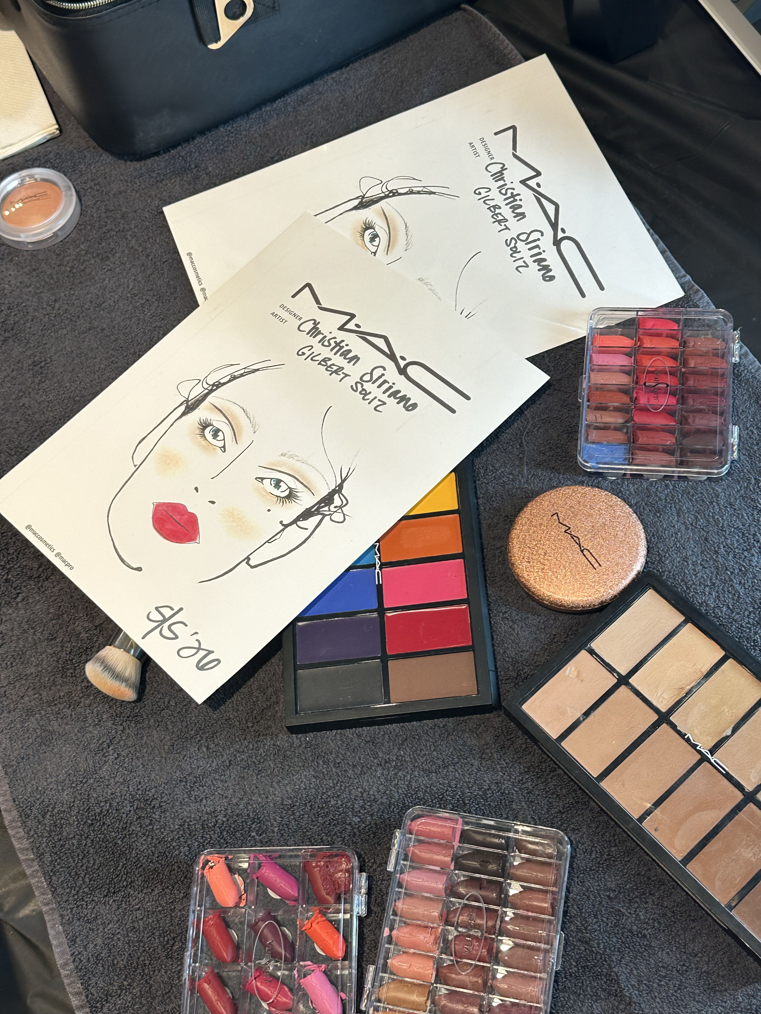 Jennifer Atile&amp;#769;mile backstage at NYFW for Christian Siriano.
