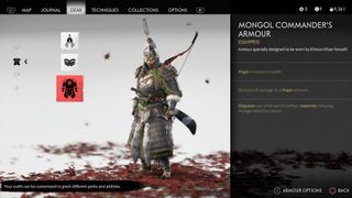 Ghost of Tsushima best armour: Mongol Commander's Armour