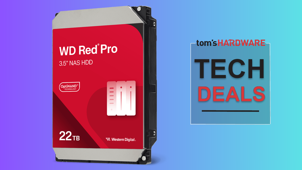 Get massive, speedy HDD storage with Western Digital's 22TB WD Red Pro at just $400 — enjoy 11% off a comparatively fast CMR hard drive
