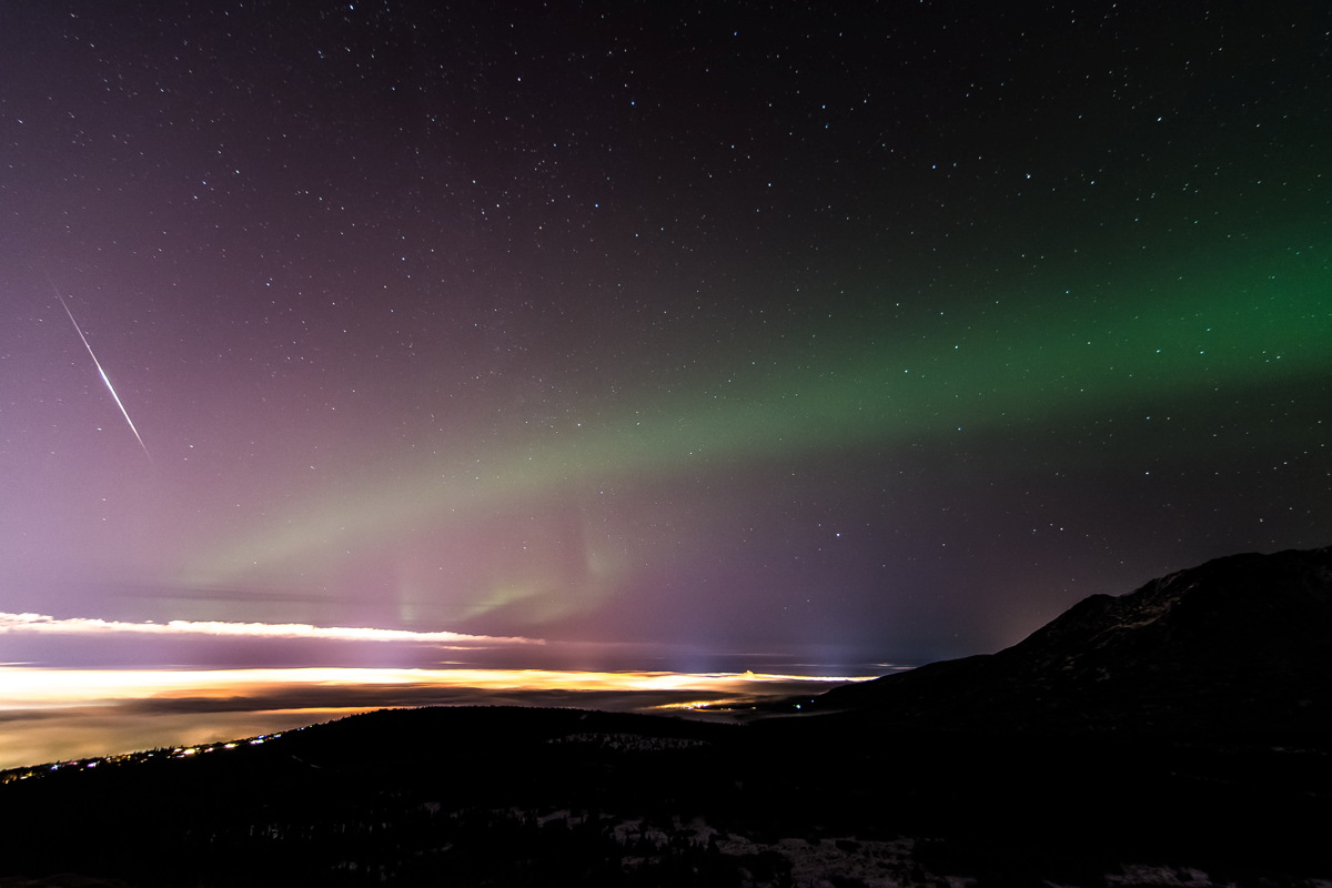 2013 Geminid Meteor Over Alaska