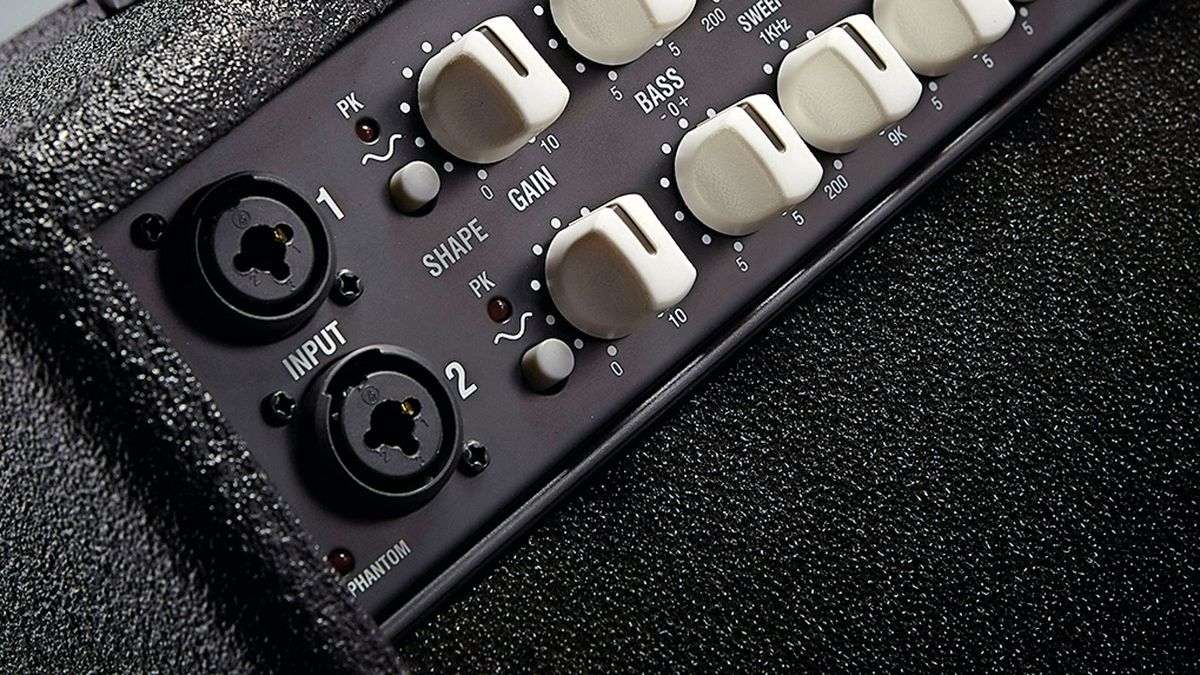 Unlike many acoustic amps, the Laney's controls are housed on the front