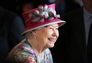 Queen Elizabeth II during a visit to Stirling Castle, as she marked 70 years since being appointed Colonel-in-Chief of the Argyll and Sutherland Highlanders. (©Jane Barlow/PA)