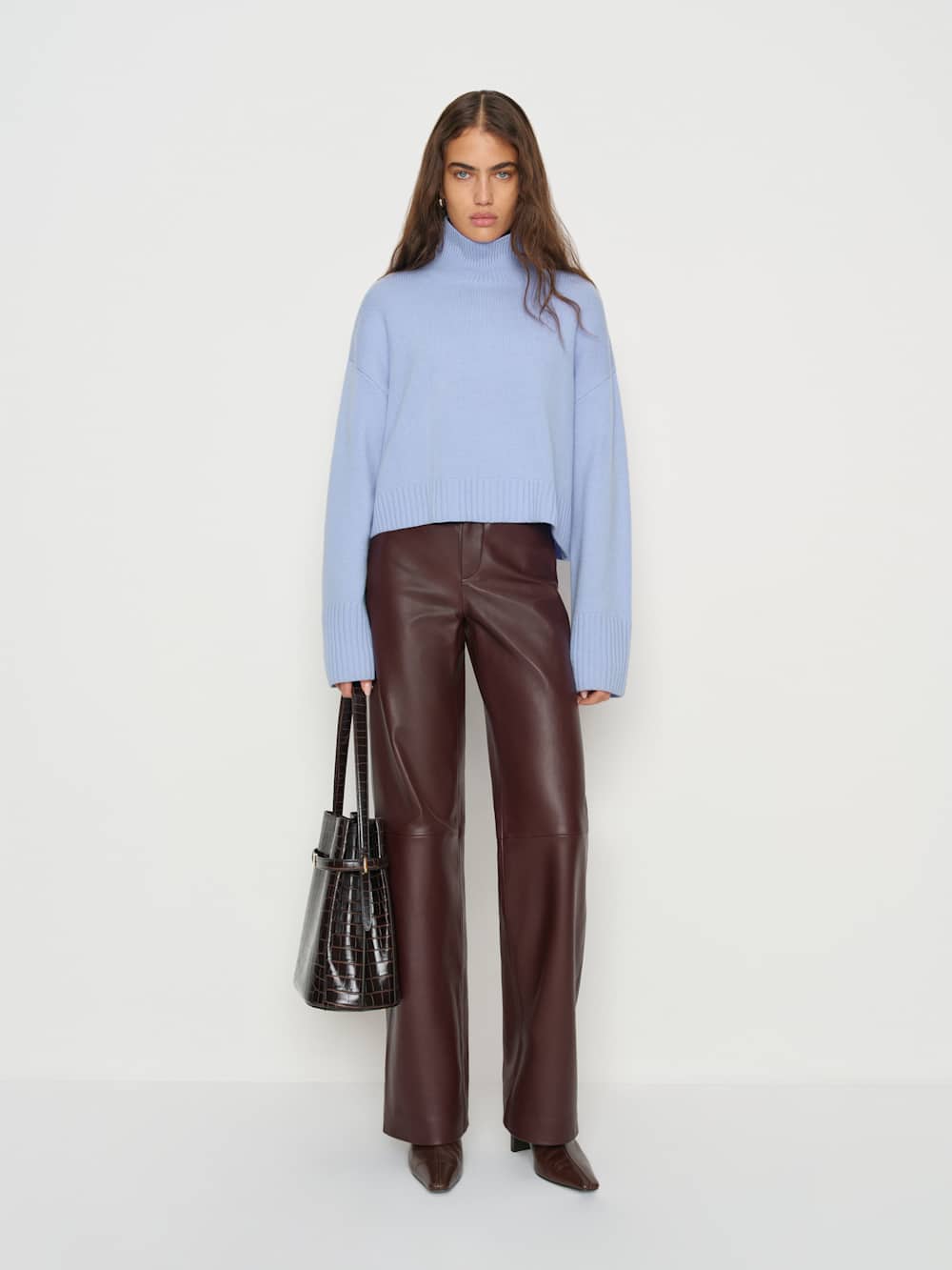 March Regenerative Wool Cropped Turtleneck