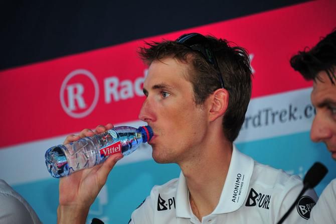 Andy Schleck (Radioshack - Leopard) stays hydrated before the Tour