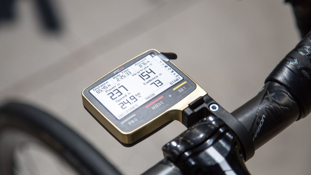 Each Bahrain-Merida rider received a custom gold coloured SRM PC-8 unit