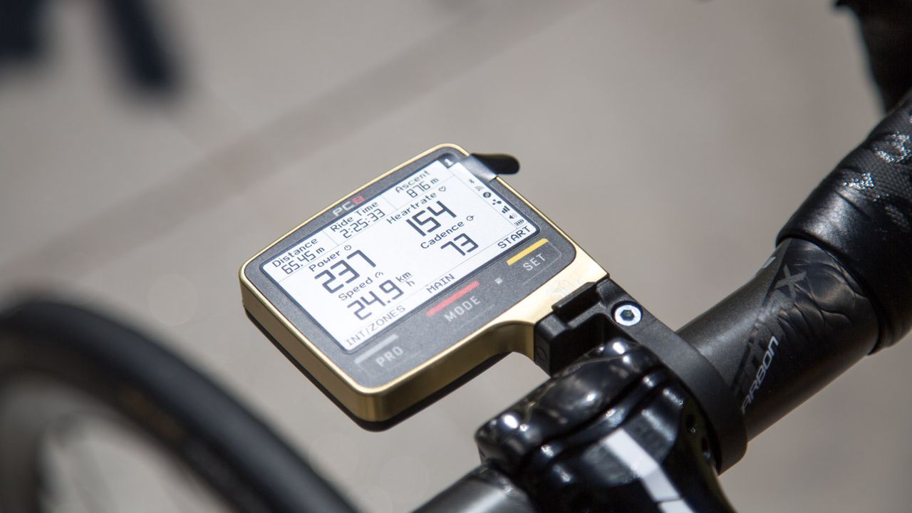 Each Bahrain-Merida rider received a custom gold coloured SRM PC-8 unit