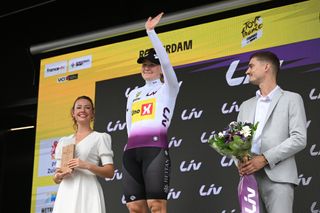 Anniina Ahtosalo keeps the white jersey after stage two of the Tour de France Femmes 2024