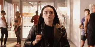 Fighting With My Family Florence Pugh walks into the WWE gym with a backpack on her shoulder
